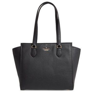 kate spade new york jackson street - hayden leather satchel in Black
